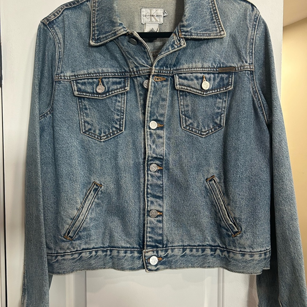 Calvin Klein Denim Jacket XL Made in USA Vintage Wash